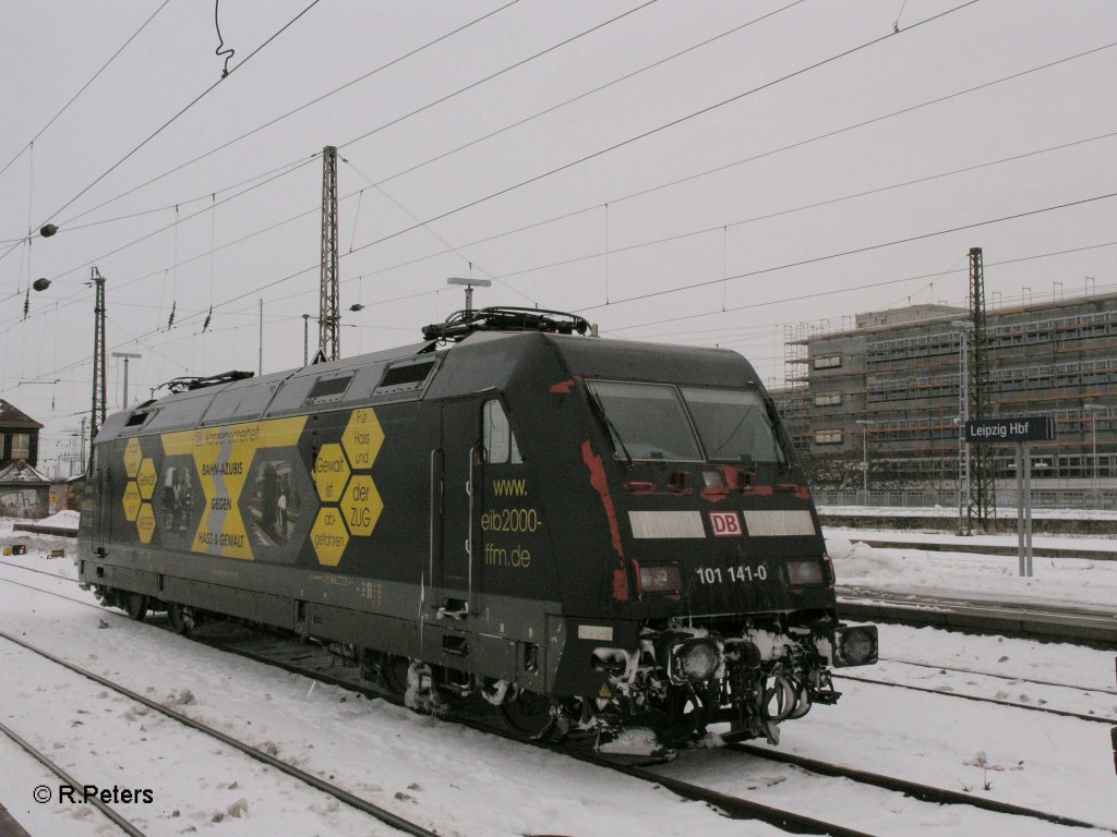 101 141-0 abgestellt in Leipzig HBF. 20.12.10