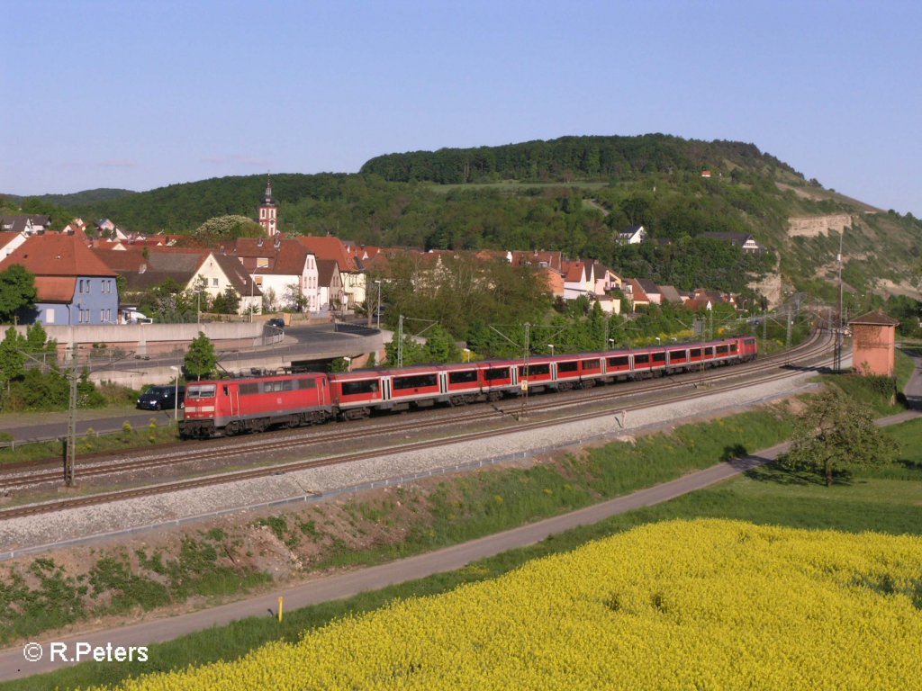 111 205 und 200 durchfahren retzbach-Zellingen mit ein RE Frankfurt/Main. 10.05.08