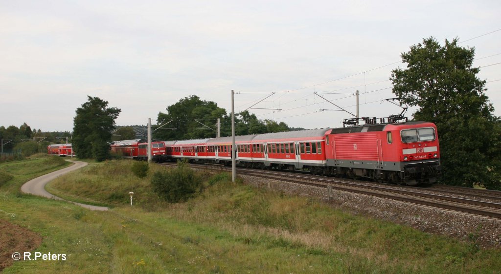 143 652-6 schiebt RE 59226 Treuchtlingen - Nrnberg bei Ellingen. 16.09.11