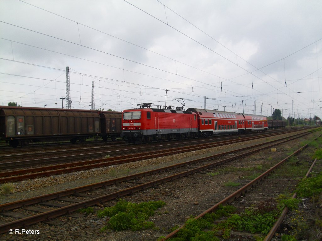 143 947-0 verlsst Eisenhttenstadt mit RB11 Cottbus. 13.08.10