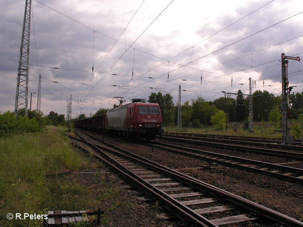 145 CL 001 fhrt in Eisenhttenstadt mit ein Kohlezug ein. 21.05.08