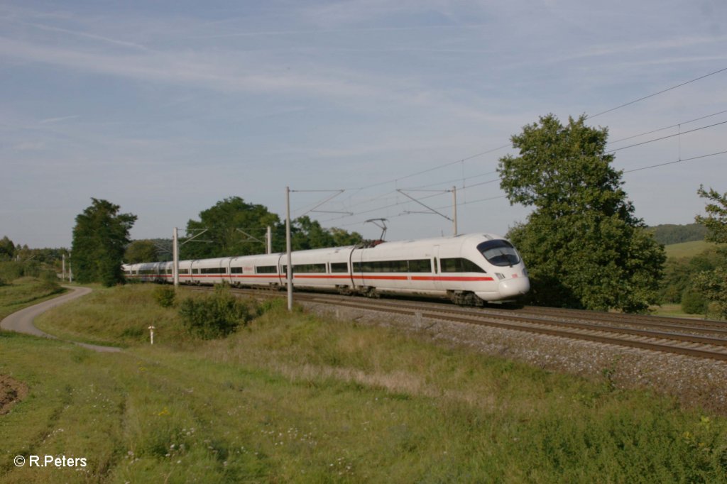 411 019-3  Meien  als ICE1602 Mnchen - Leipzig bei Ellingen. 16.09.11