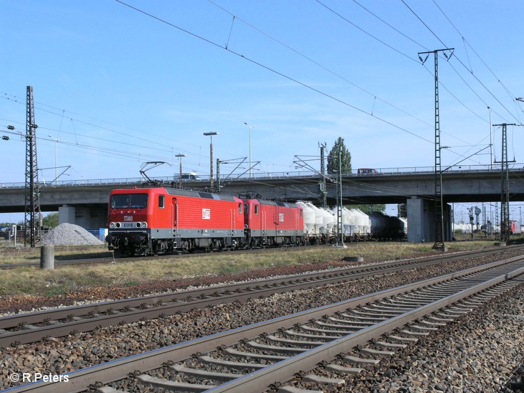 601+ 603 verlassen regensburg Ost mit ein leeren Zementzug nach Berlin. 09.09.09