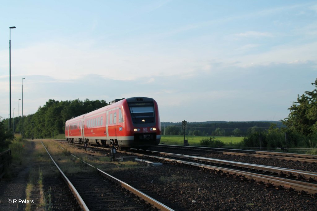 612 987 als RE 3567 Nrnberg - Schwandorf - Regensburg bei Luipoldhhe. 08.06.13