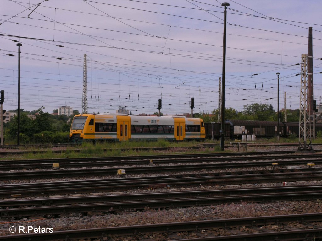 Ein VT650 der ODEG verlsst Frankfurt/Oder mit einer OE Berlin. 22.05.08