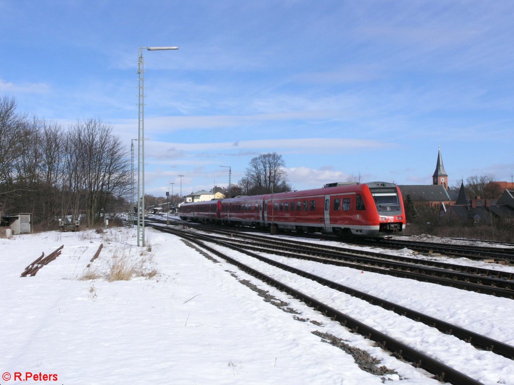 Nachschuss von 612 612 in Marktredwitz von einem RE nach Dresden. 27.02.10
