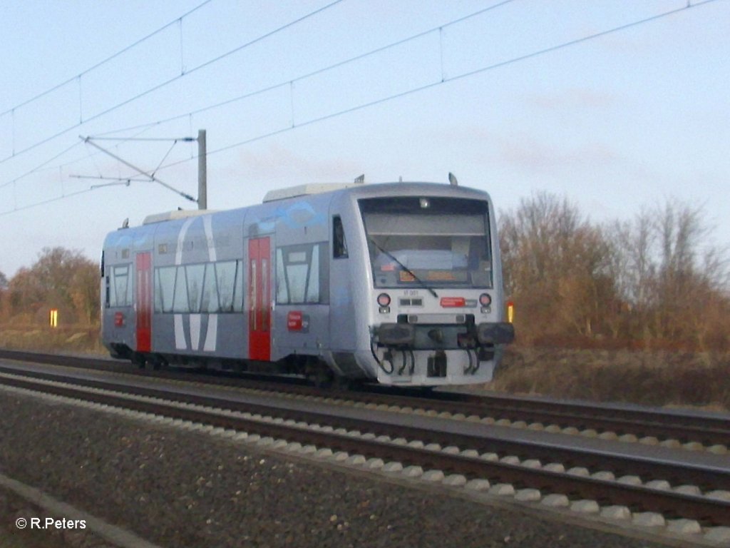VT001 kurz vor Leipzig Halle Flughafen. 06.03.11