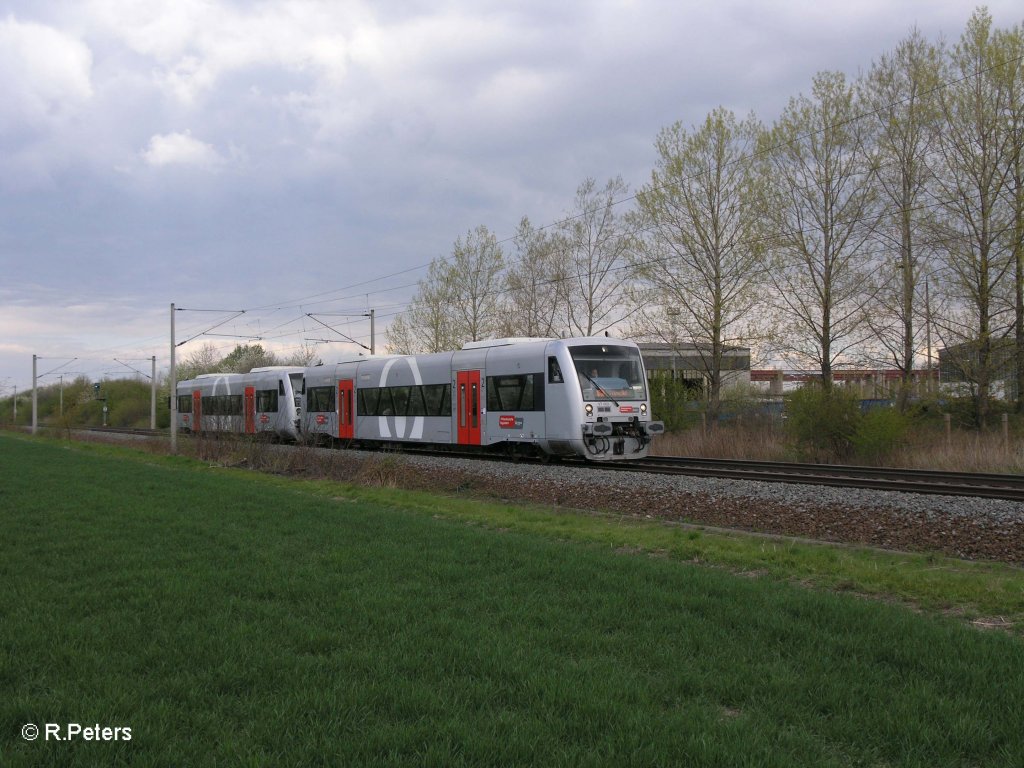 VT002 (650 534-0) + VT015 (650 547-2) als MRB80262 Delitzsch unt Bhf. - Leipzig HBF bei Podelwitz

