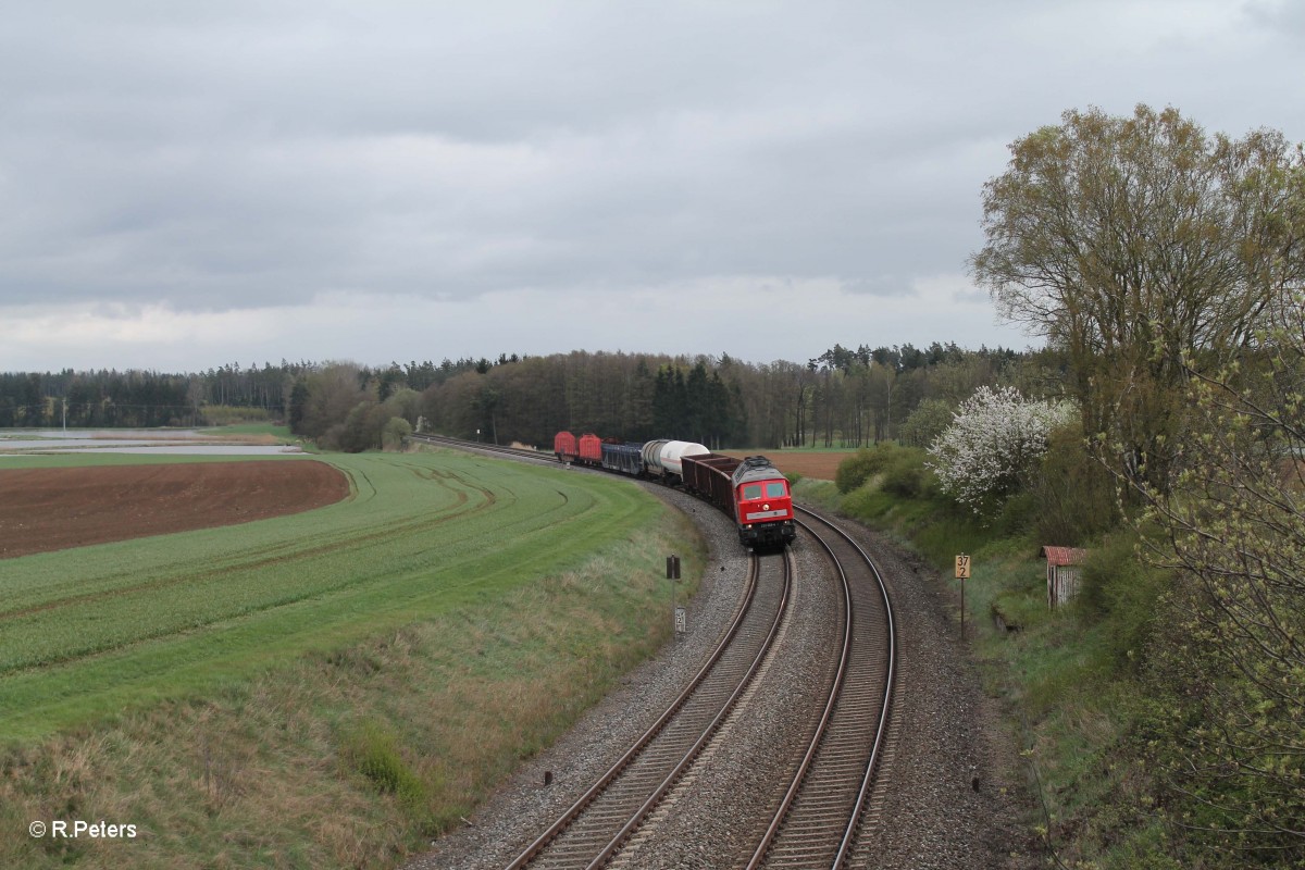 232 569-4 zieht bei Oberteich den kurzen 45365 Nürnberg - Cheb durch die Kurve. 15.04.14