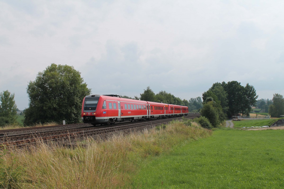 612 667 als RE 59316 Regensburg - Hof bei Schönfeld. 21.07.14