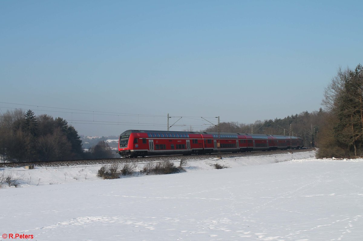 RE 4857 Nürnberg - München bei Edlhausen. 21.01.17