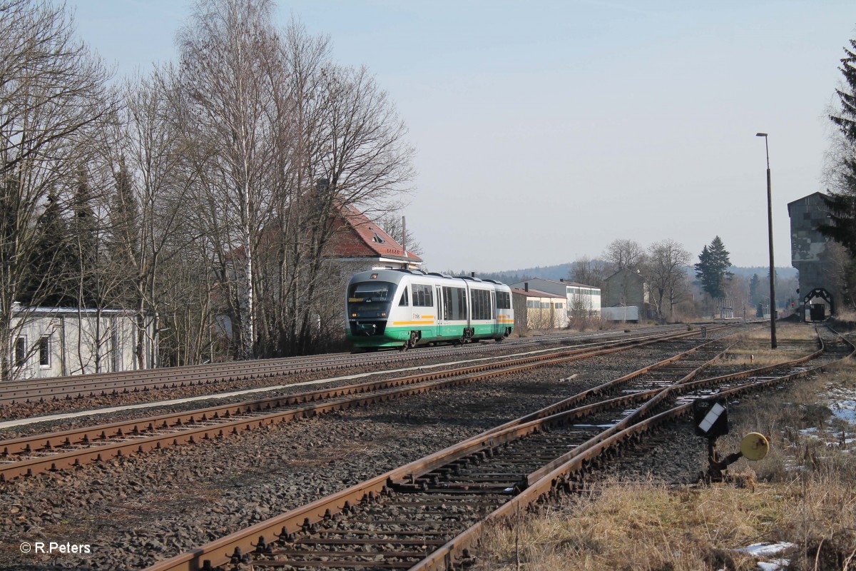 
VT19 als OPB79718 Regensburg - Marktredwitz in Pechbrunn. 27.02.16