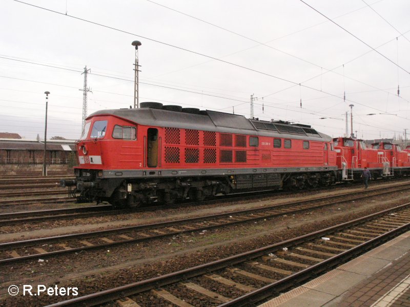233 289-8 fhrt den Lokzug an in Cottbus. 09.02.08