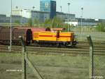 Arcelor Lok 57 rangiert beim Coillager ein paar Wagen zusammen. 19.04.07