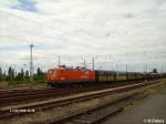 Arcelor 143 001 mit einem Kohelzug in Eisenh�ttenstadt.11.06.08