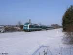 Arriva-L�nderbahn-Express (Alex) 223 067 zieht bei Sch�nfeld den ALX87015 nach M�nchen udn erreicht gleich Wiesau/Oberpfalz. 08.02.10