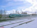 Arriva-L�nderbahn-Express (Alex) 223 071 f�hrt mit dem Alex nach Hof in Marktredwitz ein. 27.02.10