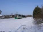 Bayern Nachschuss von VT 05 „Mari�nsk� L�zne/ Marienbad“ bei Sch�nfeld als VBG81952 Weiden - Hof. 08.02.10

