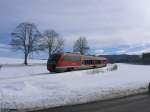 Bayern Nachschuss von 642 093 als RB5523 nach Pfronten-Steinach. 17.02.10
