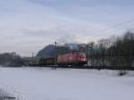 BR 1116 1116 235 verl�sst Kufstein in Richtung W�rgl mit einem gemischtem G�terzug. 18.02.10