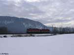 BR 1144 1144 220+119 rollen als Lokzug nach Kufstein. 18.02.10