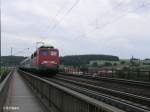 BR 139  140 544-8 zieht ein Milit�rtransport �ber die Donaubr�cke bei Regensburg-Pr�fering. 20.06.09