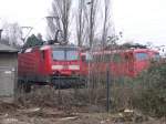 BR 143 143 579-1 wartet im BW D�sseldorf-Altstadt auf neue Aufgaben. 06.01.06
