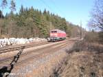 BR 218 218 813-4 rollt solo bei Deining in Richtung N�rnberg. 06.03.08