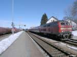 BR 218 218 490 erreicht Buchloe mit einer RB. 21.02.10