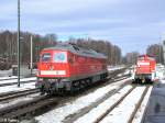 BR 232 232 502-5 kommt in Marktredtwitz eingerollt. 27.02.10