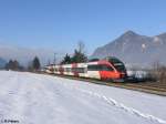 BR 4024 4024 069-9 kurz vor Kufstein bei Niederaudorf. 18.02.10