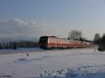 BR 612 612 079 + 088 fahren mit einem RE Ulm in Kempten ein. 21.02.10