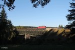 232 909 mit dem 51082 Leipzig - Nürnberg Frankenwald Umleiter das Fichtelnaab Viadukt bei Neusorg. 31.08.16