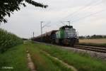 G1700BB der LDS (Eutiner Eisenbahnunternehmen)mit Schotterzug bei Moosham. 03.08.11