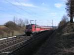111 071-7 als RE59180 nach Ingolstadt bei Fahlenbach.