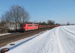 BR 151/539220/151-150-0-zieht-bei-poelling-ein 151 150-0 zieht bei Pölling ein Güterzug aus Eanos-Wagen. 26.01.17
