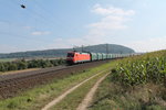 152 161-6 zieht ein Gemischten Güterzug kurz hinter Treuchtlingen bei Wettelsheim. 24.09.16