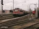 BR 155/35705/155-215-7-wartet-mit-ein-kesselzug 155 215-7 wartet mit ein Kesselzug in Frankfurt/oder auf weiterfahrt. 07.02.08