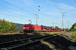 BR 185/842040/185-168-2-mit-einem-langen-autotransportzug 185 168-2 mit einem langen Autotransportzug in Nürnberg Hohe Marta. 11.10.23