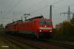 BR 189/32181/189-020-1-zieht-ein-lokzug-durch 189 020-1 zieht ein Lokzug durch Saarmund. 12.10.07