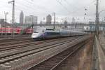 TGV Doublex 4729 verlässt Frankfurt/HBF in Richtung Frankreich. 23.12.14
