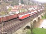 146 240-0 verlsst Gemnden mit ein RE Frankfurt/Main.