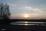Sonnenuntergang bei Großensterz. 06.04.14