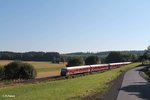 Nachschuss auf 3 628iger der SüdOstBayernbahn von Mühldorf nach Chemnitz bei Letten. 19.07.16