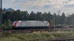 alfa-trains/838754/185-507-1-ex-cfl-mit-einem 185 507-1 ex CFL mit einem Containerzug in Glauchaau. 03.10.23