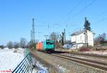 Angel Trains/726346/185-615-2-zieht-bei-moosham-einen 185 615-2 zieht bei Moosham einen Containerzug in Richtung Passau. 13.02.21