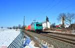 Angel Trains/726349/185-615-2-zieht-bei-moosham-einen 185 615-2 zieht bei Moosham einen Containerzug in Richtung Passau. 13.02.21