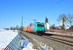 Angel Trains/726350/185-615-2-zieht-bei-moosham-einen 185 615-2 zieht bei Moosham einen Containerzug in Richtung Passau. 13.02.21