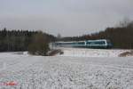 arriva-landerbahn-express-alex/178193/223-067-und-223-063-mit 223 067 und 223 063 mit dem ALX84115 Hof - Mnchen bei Oberteich. 29.1.12