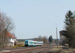 arriva-landerbahn-express-alex/489523/223-069-durchfaehrt-pechbrunn-mit-dem 223 069 durchfährt Pechbrunn mit dem ALX84106 München - Hof. 02.04.16